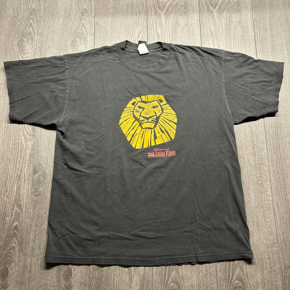 Vintage Disney The Lion King Broadway Musical Toronto Shirt Mens XL Faded Black
